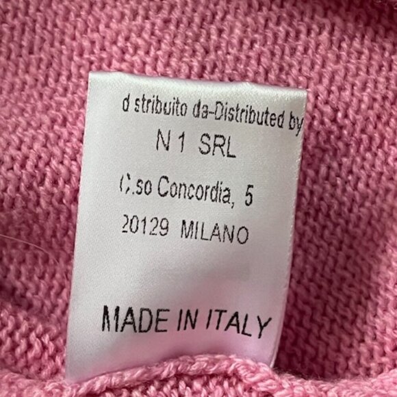 CHIARA FERRAGNI 100% Merino Wool Pink Turtleneck Sweater Made in Italy XS NWOT - Picture 15 of 16